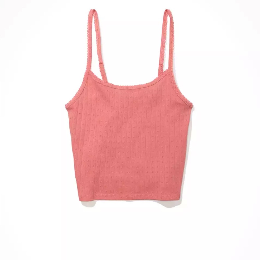 American Eagle Pointelle Crop Cami